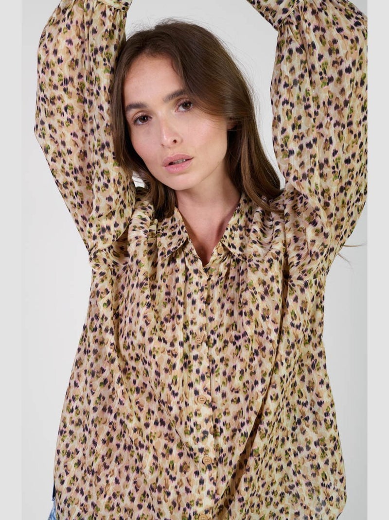 Chemise TALOU 'Le Temps Des Cerises' Beige - Kiabi