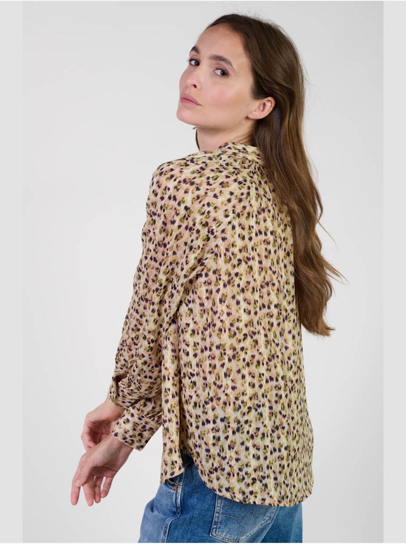 Chemise talou 'le temps des cerises' Beige - Kiabi