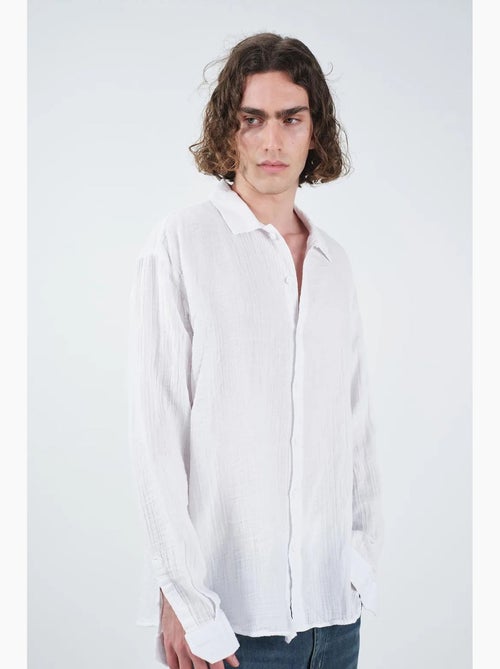Chemise texturée à manches longues coupe décontractée giesto - Kiabi Chemise texturée à manches longues coupe décontractée giesto - Kiabi
