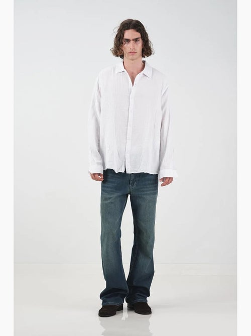 Chemise texturée à manches longues coupe décontractée giesto - Kiabi Chemise texturée à manches longues coupe décontractée giesto - Kiabi
