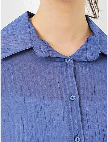 Chemise texturée à manches longues et boutons bdart