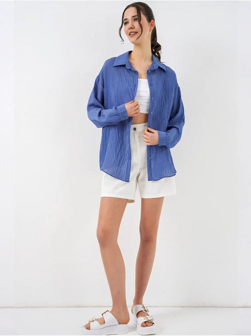 Chemise texturée à manches longues et boutons bdart - Kiabi