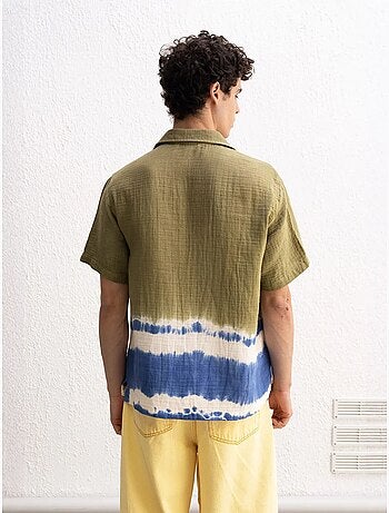 Chemise tie-dye à manches courtes pour hommes giesto