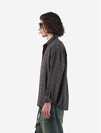Chemise tissée à carreaux oversize giesto