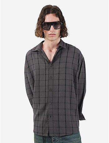 Chemise tissée à carreaux oversize giesto
