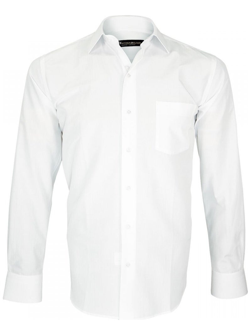 Chemise tissu armuré CLASSICO Blanc - Kiabi