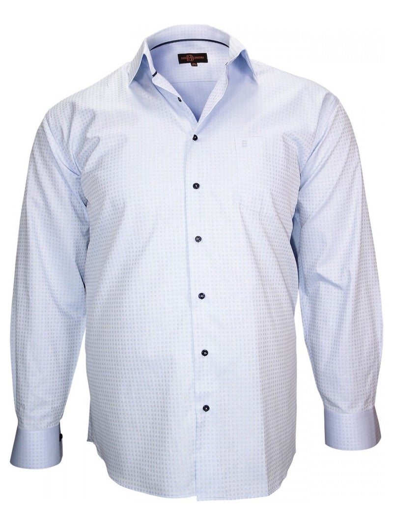 Chemise tissu armuré HONFLEUR Bleu clair - Kiabi