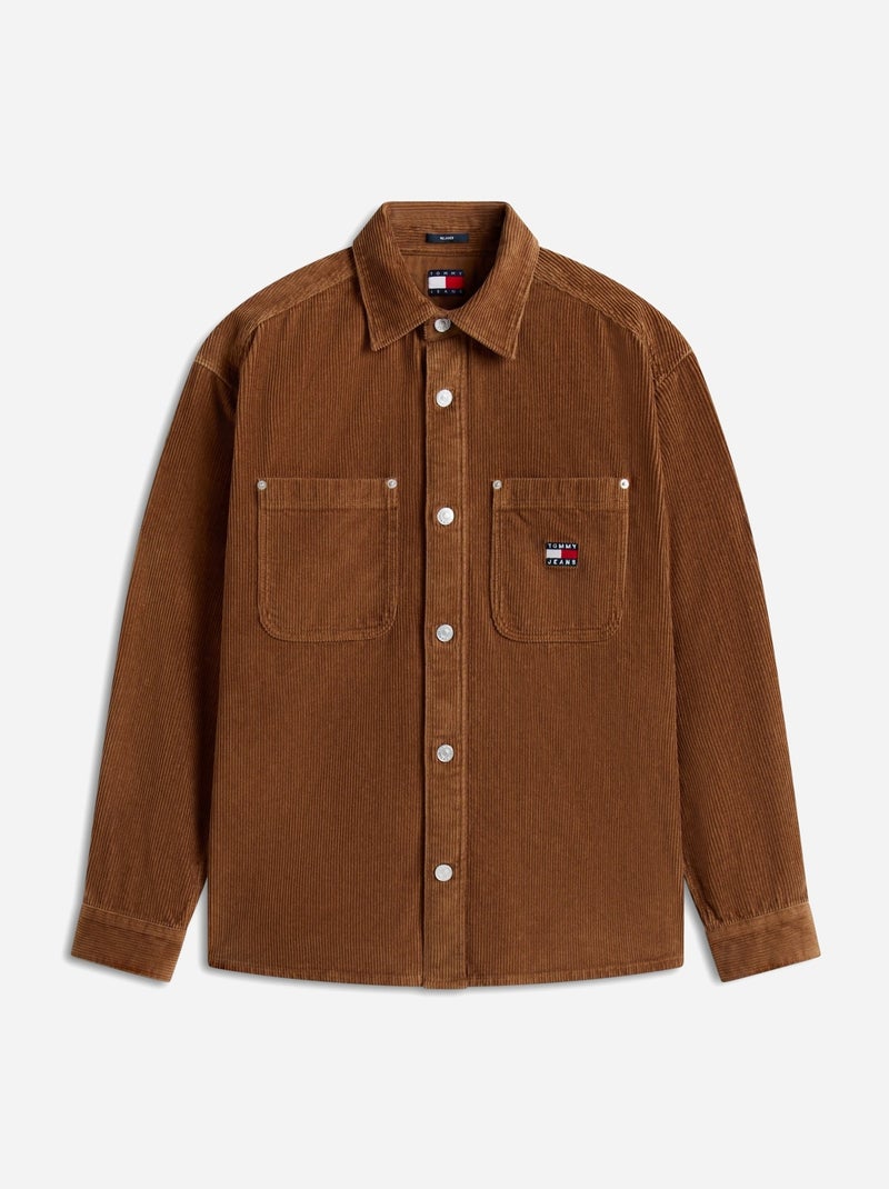 Chemise Tommy jeans en velours côtelé Camel - Kiabi