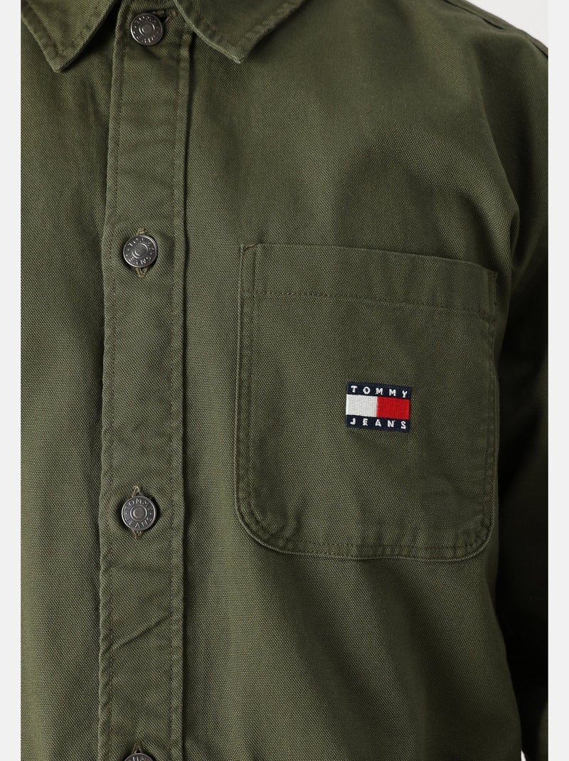 Chemise Tommy jeans manches longues Vert - Kiabi