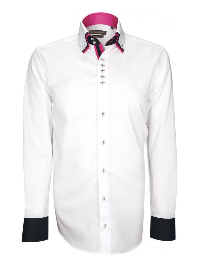 Chemise triple col TRICOL Blanc - Kiabi