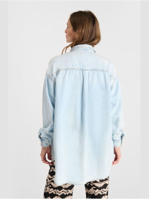 Chemise tulipe en jeans 'le temps des cerises' - Kiabi
