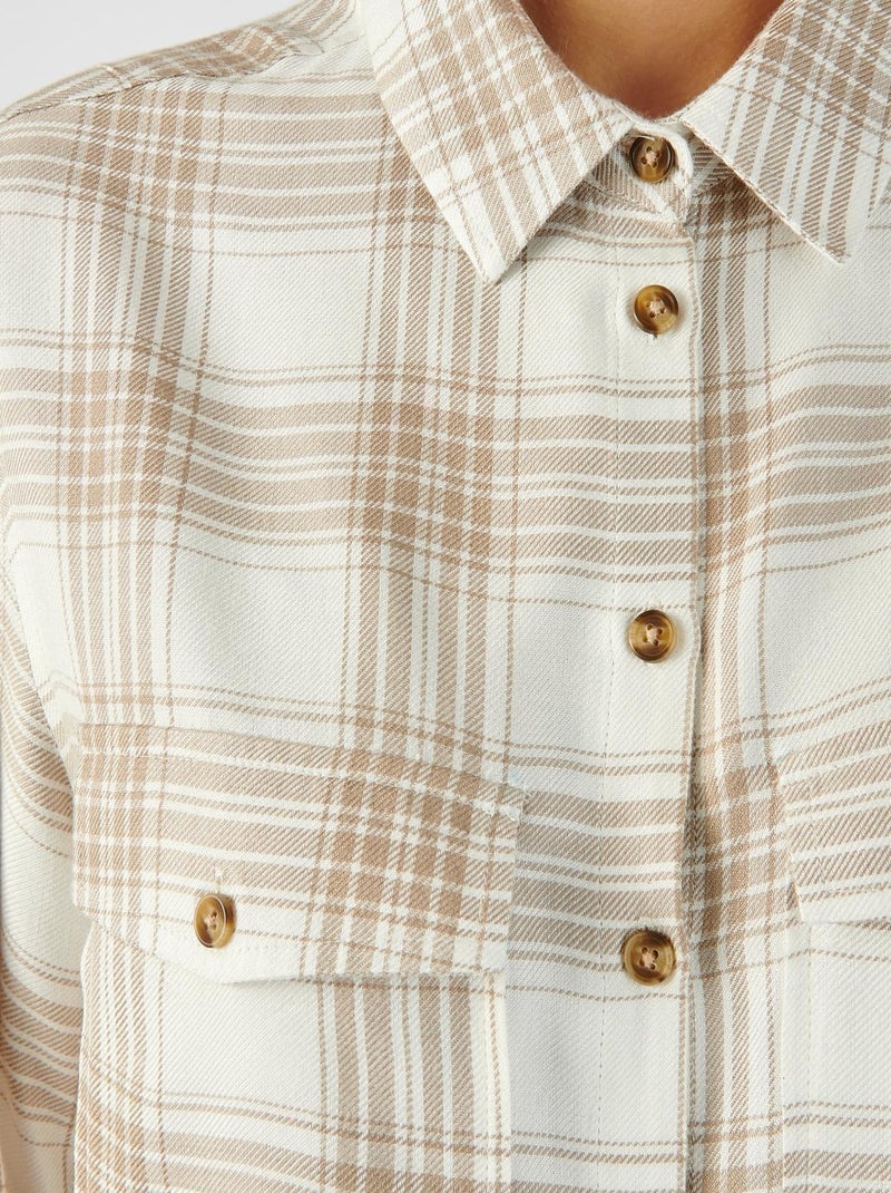 Chemise tunique pure viscose - Damart Beige - Kiabi