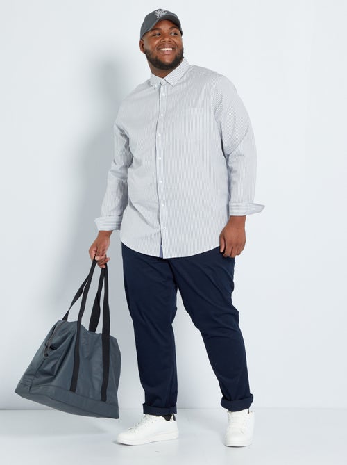 Chemise twill rayé - Kiabi