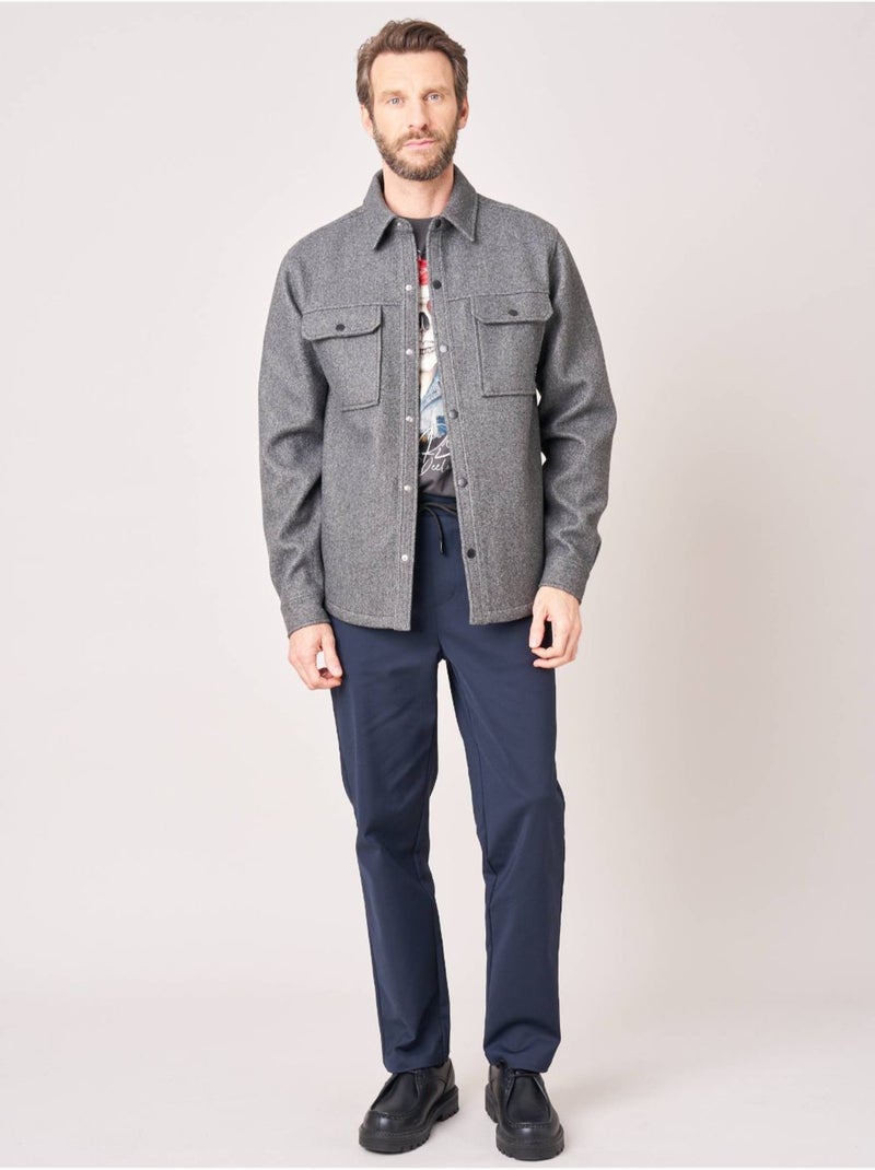 Chemise uni homme 'deeluxe' Gris foncé - Kiabi