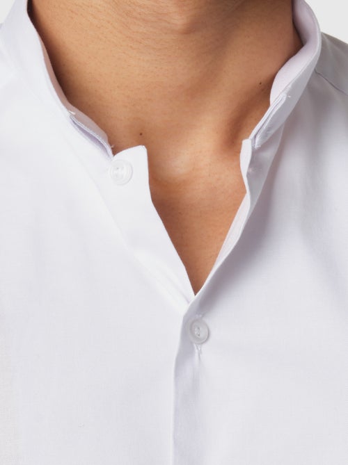 Chemise unie à col inversé - Kiabi