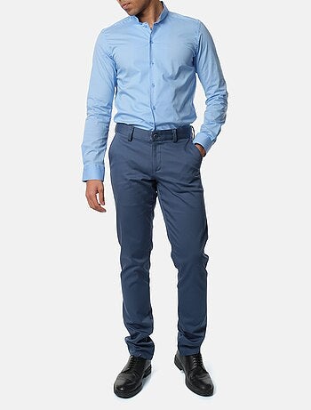 Chemise unie à col inversé