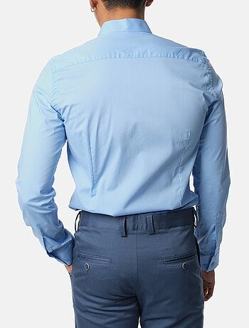 Chemise unie à col inversé