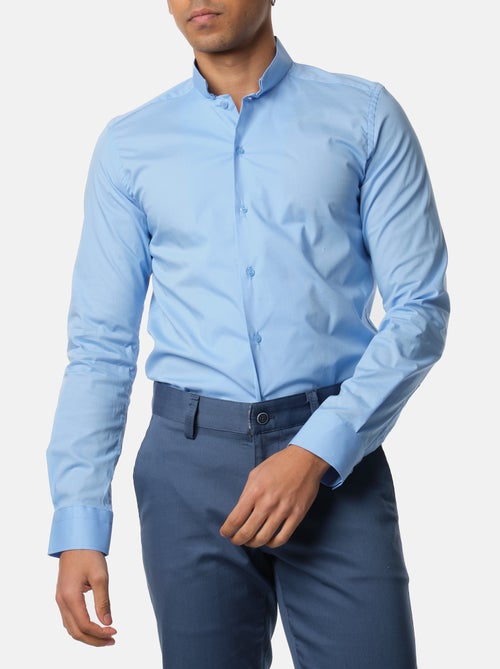 Chemise unie à col inversé - Kiabi