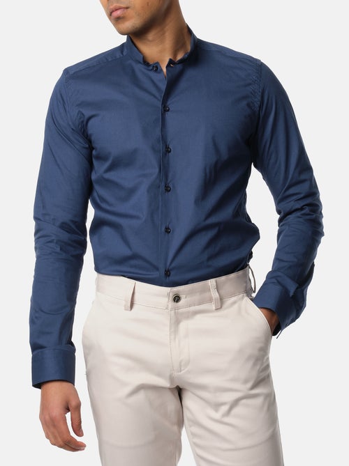 Chemise unie à col inversé - Kiabi