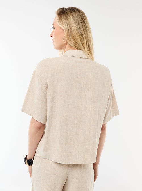 Chemise unie à manches courtes - Kiabi