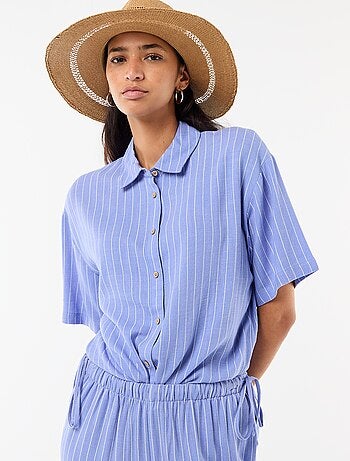 Chemise unie à manches courtes