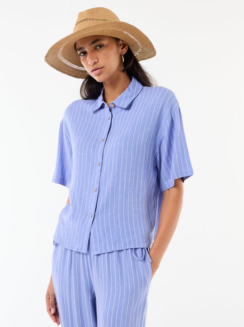 Chemise unie à manches courtes - Kiabi