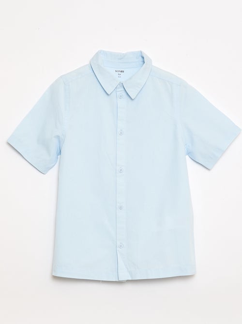 Chemise unie à manches courtes - Kiabi