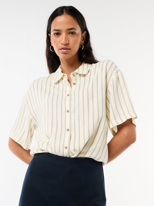 Chemise unie à manches courtes - Kiabi