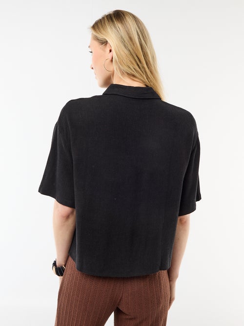 Chemise unie à manches courtes - Kiabi