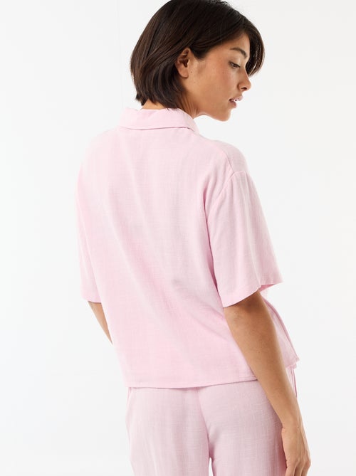Chemise unie à manches courtes - Kiabi