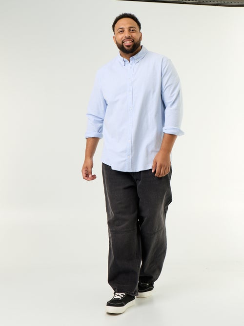 Chemise unie à manches longues - Kiabi Chemise unie à manches longues - Kiabi