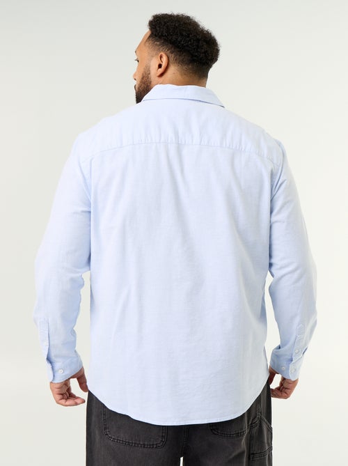 Chemise unie à manches longues - Kiabi Chemise unie à manches longues - Kiabi