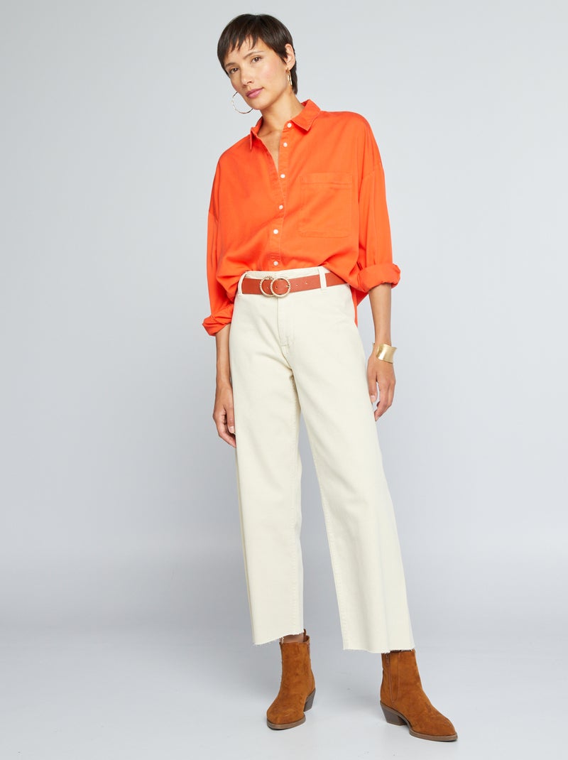 Chemise Manches Longues Unie Pour Enfant 2025 - Taille 146 - Garçon & Fille