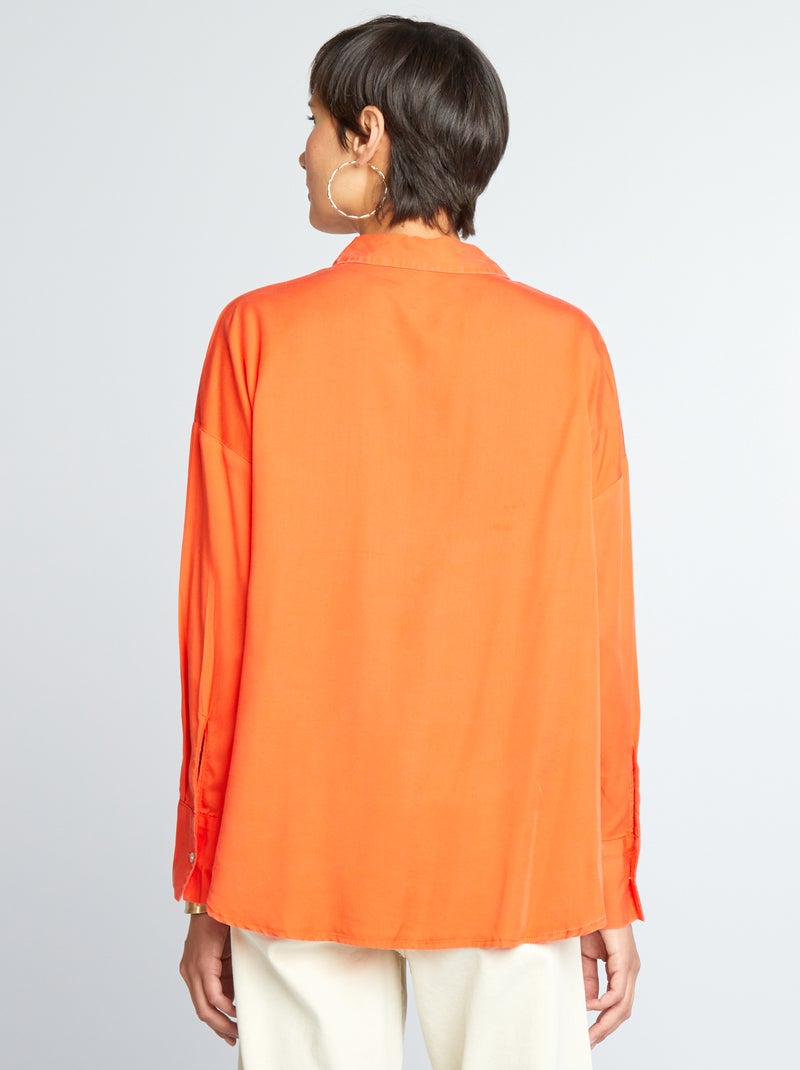 517 Wrangler Chemise Western Carreaux Orange Bleu Manches Courtes Taille XL - Vêtements