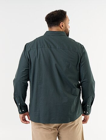 Chemise unie à manches longues