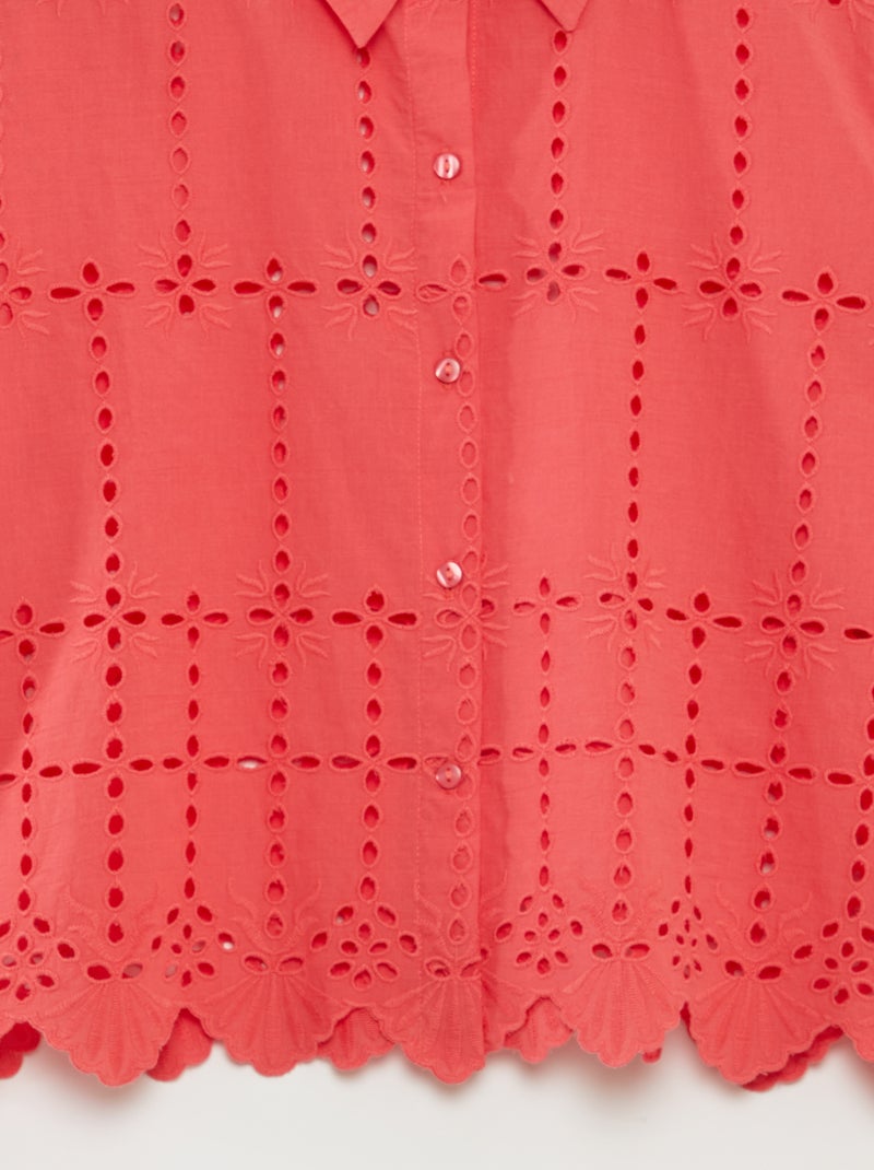 Chemise unie avec broderies anglaises 'JDY' ROSE - Kiabi