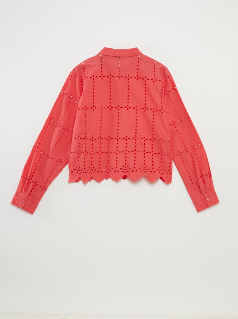 Chemise unie avec broderies anglaises 'JDY' ROSE - Kiabi