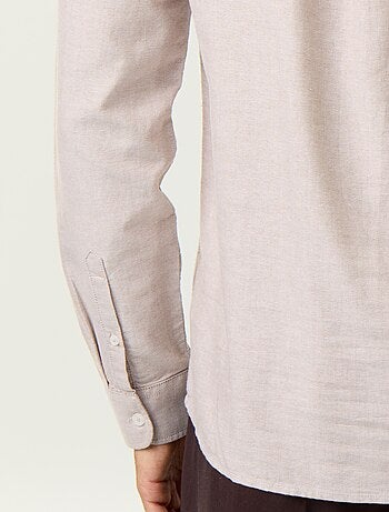 Chemise unie col mao