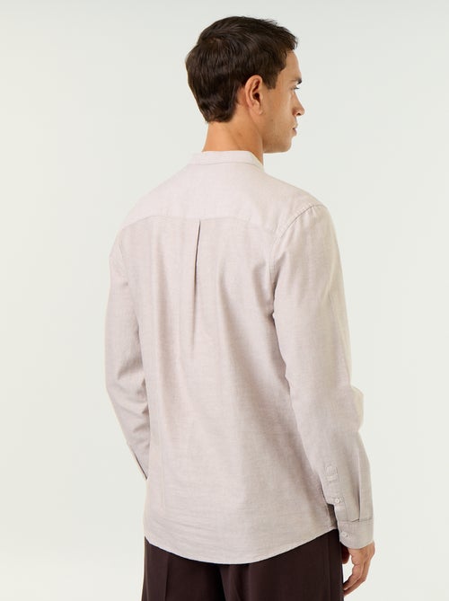 Chemise unie col mao - Kiabi