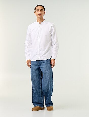 Chemise unie col mao