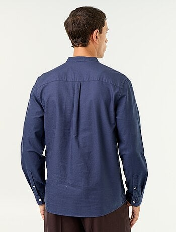 Chemise unie col mao