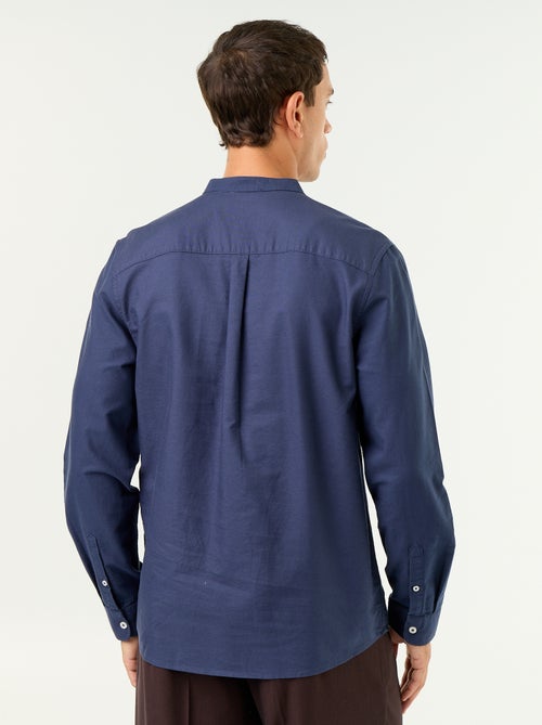 Chemise unie col mao - Kiabi
