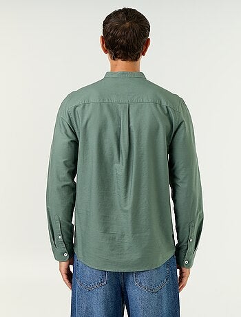 Chemise unie col mao