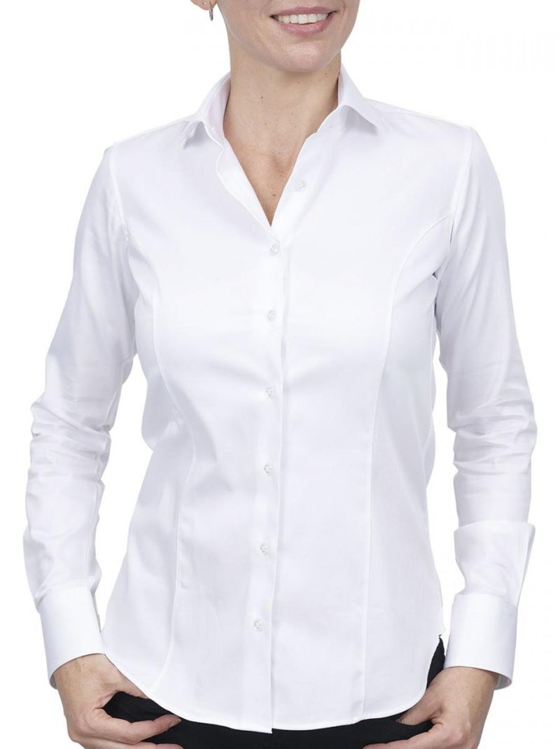 Chemise unie CORRIE Blanc - Kiabi