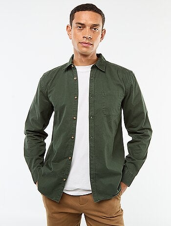 Chemise unie coupe droite / Regular fit