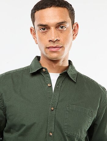 Chemise unie coupe droite / Regular fit