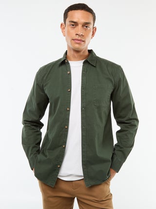 Chemise unie coupe droite / Regular fit