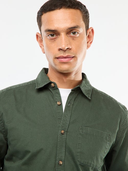Chemise unie coupe droite / Regular fit - Kiabi