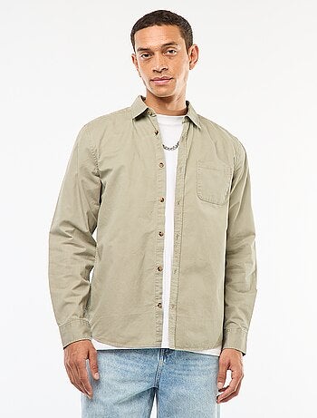 Chemise unie coupe droite / Regular fit
