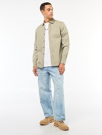 Chemise unie coupe droite / Regular fit